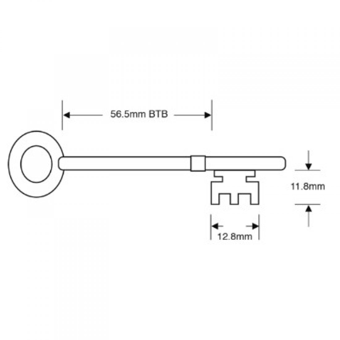 Fire Brigade FB1 Key For Rim/Mortice Locks